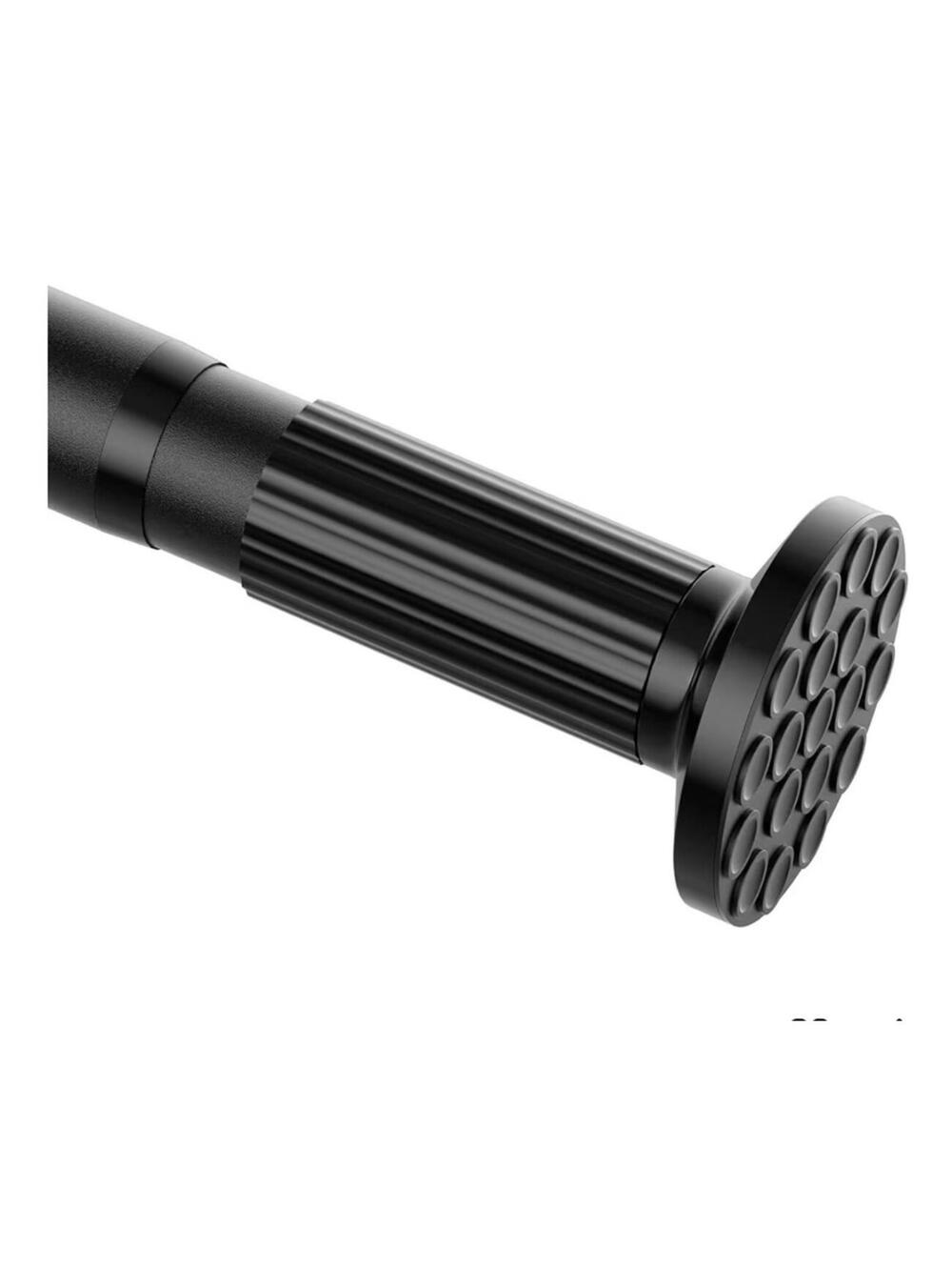 Tension Curtain Rod 51-89 inch Black Heavy Duty No Drilling